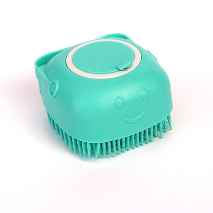 Lather Love Pet Shampoo Brush ~ Silicone Bath & Massage Brush with Dispenser, Gentle for Sensitive Skin