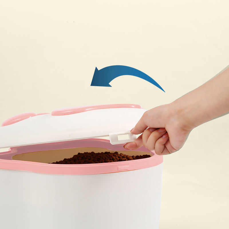 Cute Paw Pet Food Storage Container with Scoop