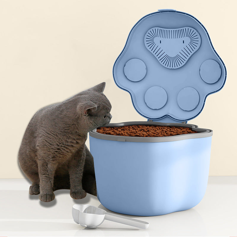 Cute Paw Pet Food Storage Container with Scoop