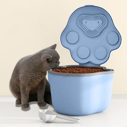 Cute Paw Pet Food Storage Container with Scoop