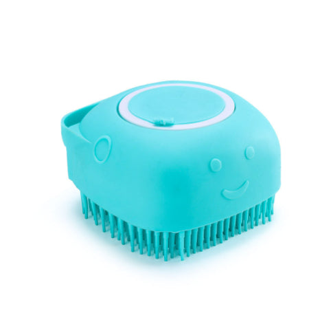 Lather Love Pet Shampoo Brush ~ Silicone Bath & Massage Brush with Dispenser, Gentle for Sensitive Skin