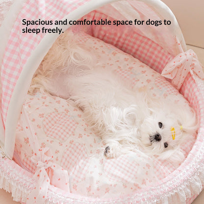DollyPaws Cradle Pet Bed, available in pink & blue