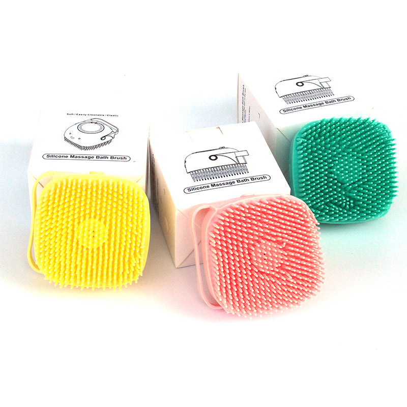 Lather Love Pet Shampoo Brush ~ Silicone Bath & Massage Brush with Dispenser, Gentle for Sensitive Skin