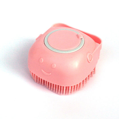 Lather Love Pet Shampoo Brush ~ Silicone Bath & Massage Brush with Dispenser, Gentle for Sensitive Skin