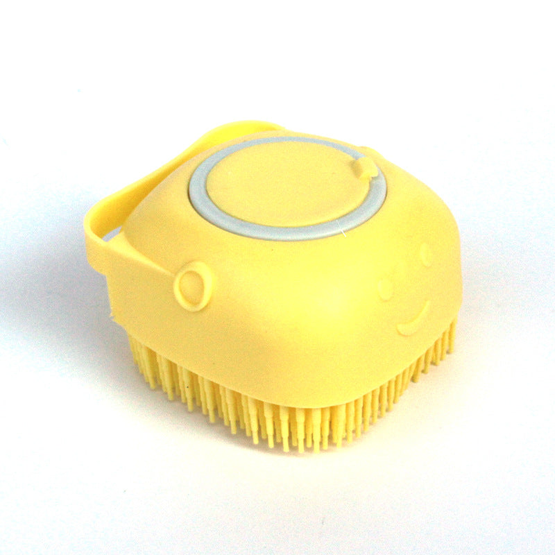 Lather Love Pet Shampoo Brush ~ Silicone Bath & Massage Brush with Dispenser, Gentle for Sensitive Skin