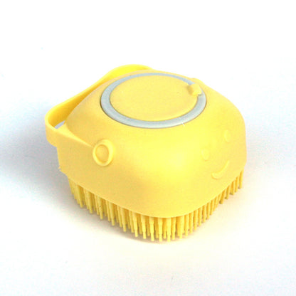 Lather Love Pet Shampoo Brush ~ Silicone Bath & Massage Brush with Dispenser, Gentle for Sensitive Skin