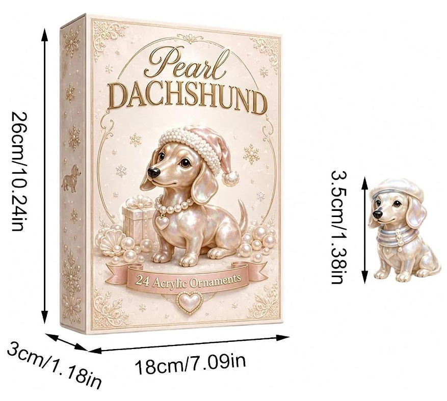 Pearl Dachshund Christmas Advent Calendar