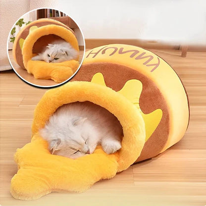 Hunny Pot ~ Ergonomic Honey Pot Pet Bed, Removable Cushion, Foldable & Portable (S & M)